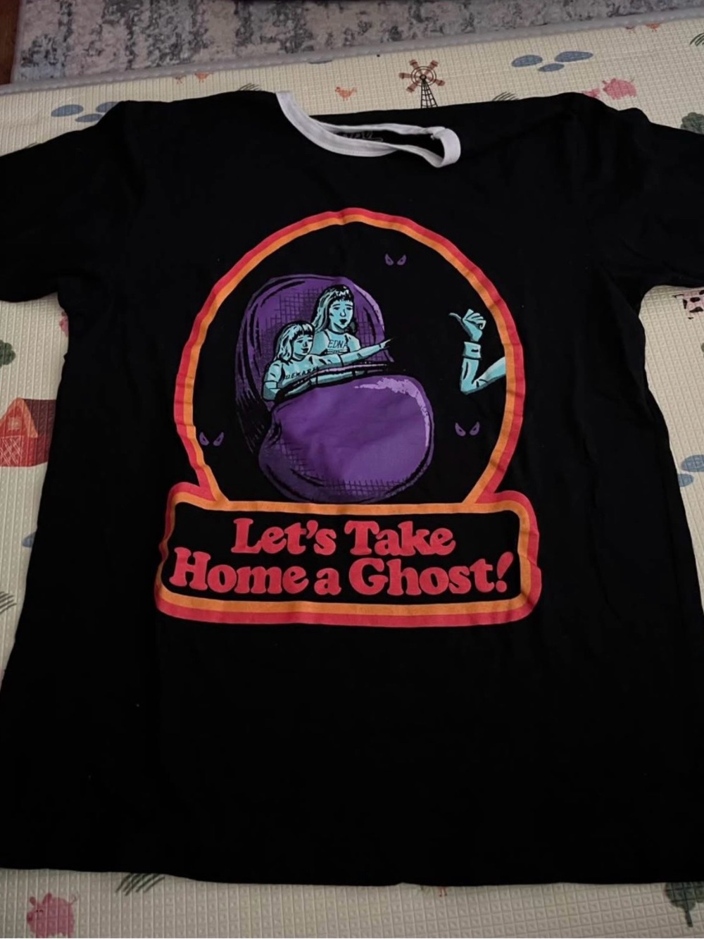 The Lost Bros Let’s Take Home a Ghost! Graphic Short Sleeve Tee - Black & Purple